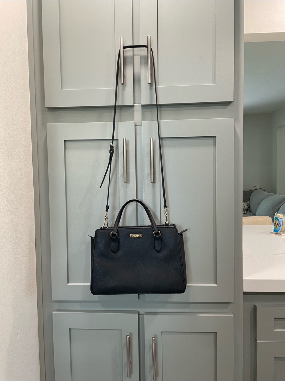 kate spade Black Structured Satchel with Removable Strap